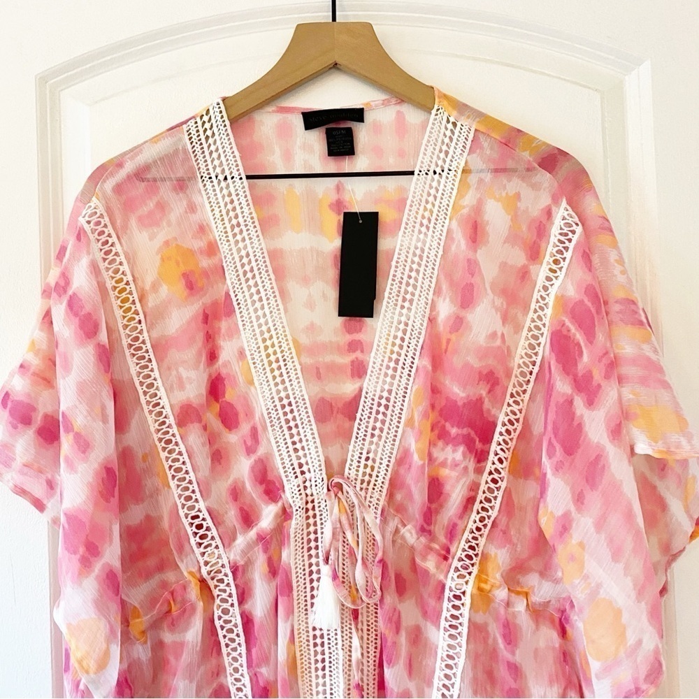 STEVE MADDEN Tie Dye Embroidered Swim Cover Up NWT Vacation - Picture 2 of 8